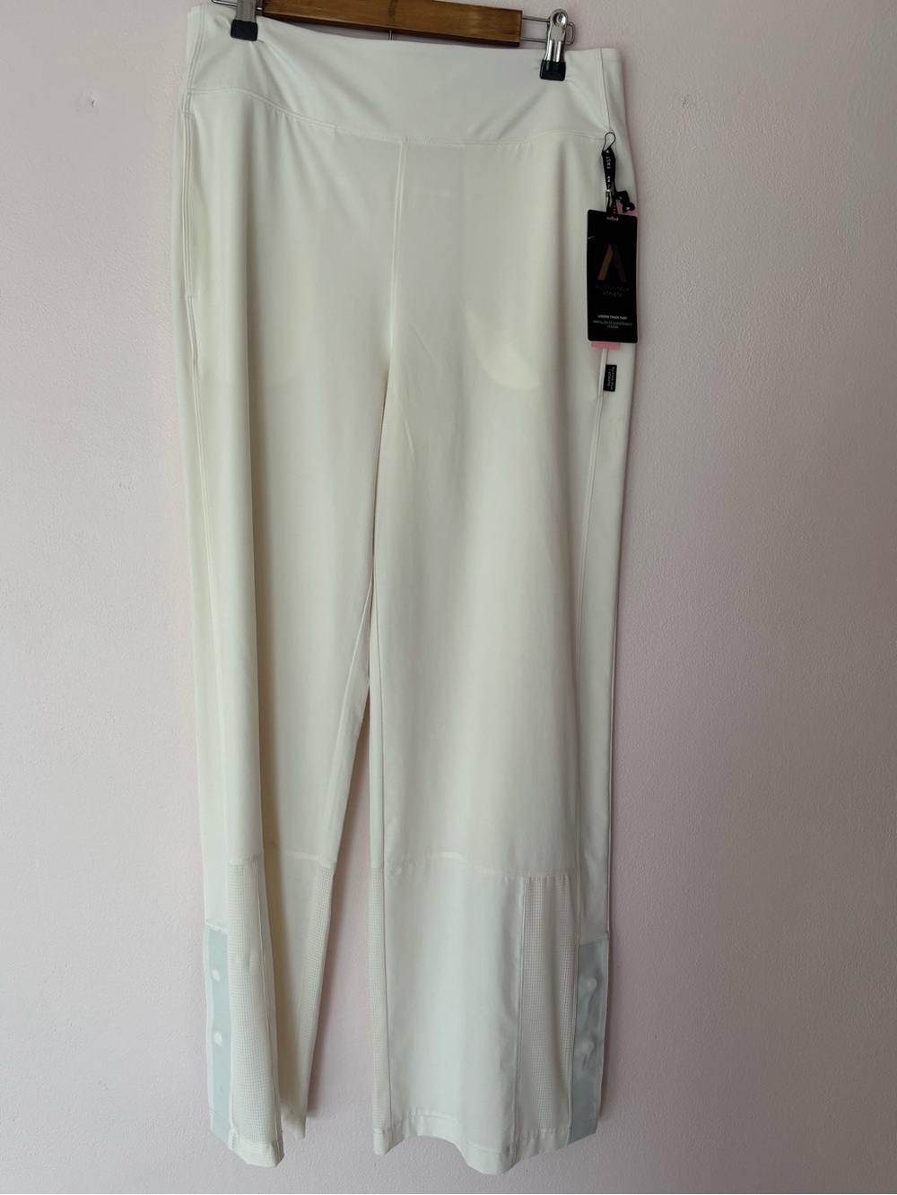 Athleta White Legend Track Pant with Subtle Branding